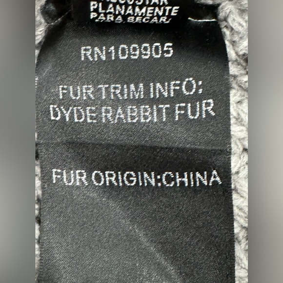 NWOT-Sioni- Long Sweater Jacket Grey DYDE Rabit Fur - Picture 12 of 12